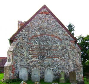 The east wall clearly once had a window